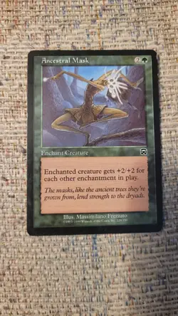 * * 1x Ancestral Mask x1 * * Mercadian Masques MTG MP Moderately Played - Image 1