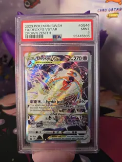 Pokemon TCG Crown Zenith Deoxys VStar Full Art #GG46 PSA Mint 9 - Image 1