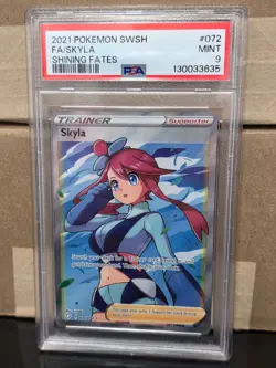 Skyla (Full Art) 072/072 - Shining Fates Full Art Holo PSA 9 Mint Pokemon - Image 1