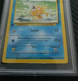 pokemon GERMAN Karpador (Magikarp) 1st EDITION #35 1999 PSA10 - Image 3