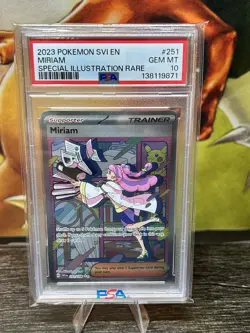 2023 Pokemon SVI en Scarlet & Violet Miriam #251 PSA 10 - Image 1