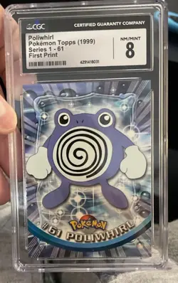 Pokemon Poliwhirl Topps (1999) Series 1 - 61 First Print Cgc 8 - Image 1
