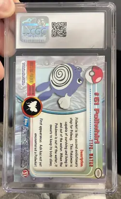 Pokemon Poliwhirl Topps (1999) Series 1 - 61 First Print Cgc 8 - Image 2