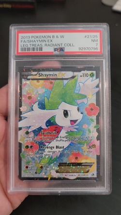 SHAYMIN EX - PSA 7 - 2013 POKEMON B & W LEGENDARY TREASURES RADIANT COLL #21/25 - Image 2