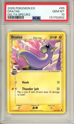 2005 POKEMON EX #65 DRATINI GEM MT PSA 10 DELTA SPECIES NON HOLO - Image 1