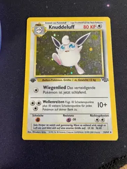 Pokemon TCG Knuddeluff (Wigglytuff) #16/64 Holofoil Jungle German 1st Edition LP - Image 1