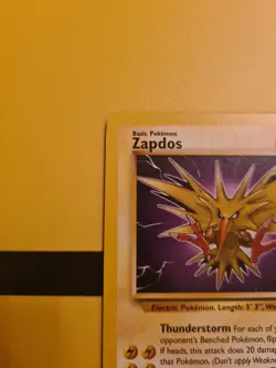 Pokemon TCG Zapdos Fossil 30/62 Regular Unlimited Rare. NM 1999 WOTC Vintage - Image 3