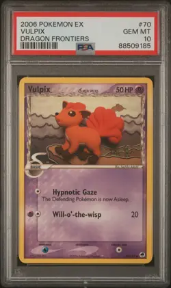 💎 Vulpix 70/101 PSA 10 GEM MINT Pokemon EX Dragon Frontiers 2006 - Image 1