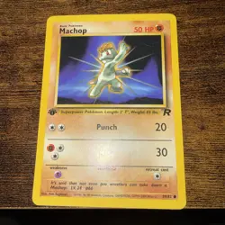 Machop 59/82 Team Rocket Regular 1st Edition Pokemon - Image 1