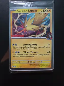 Pokemon TCG Team Rocket’s Zapdos - Destined Rivals GameStop Promo, Sealed - Image 1