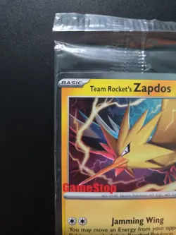 Pokemon TCG Team Rocket’s Zapdos - Destined Rivals GameStop Promo, Sealed - Image 2
