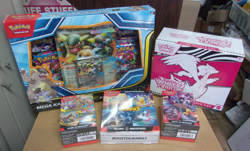 POKEMON WHITE FLARE ETB + KANGASKHAN BOX + DESTINED + MEGA + SURGING BUNDLE - Image 1