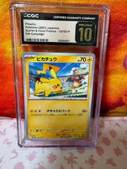 #120/SV-P Pikachu #120/SV-P Pokemon Japanese Promo CGC 10 Pristine - Image 1