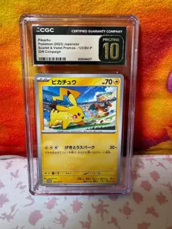 #120/SV-P Pikachu #120/SV-P Pokemon Japanese Promo CGC 10 Pristine - Image 2