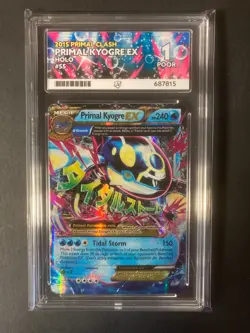 Pokemon TCG Mega Primal Kyogre EX 55/160 Holo 2015 Primal Clash Ace 1 - Image 1