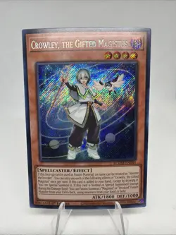 Yugioh Crowley, The Gifted Magistus BLMM-EN044 Secret Rare 1st Edition - Image 1
