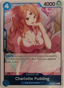 One Piece TCG Rare Foil Card OP06-047 Charlotte Pudding - Image 1