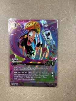 Disney Lorcana Kuzco Impulsive Llama Enchanted Rare Card 210/204 Reign of Jafar - Image 3