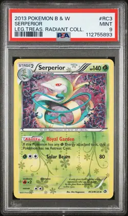 2013 Pokemon Serperior RC3/RC25 Radiant Collection Holo Card PSA 9 Mint - Image 1