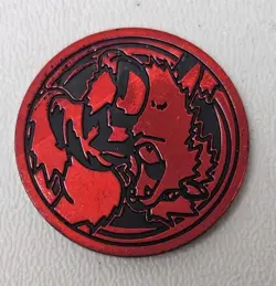 Pokemon Trading Card Games Arcanine Red Plastic Medal Japanese - Image 1