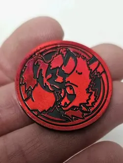 Pokemon Trading Card Games Arcanine Red Plastic Medal Japanese - Image 2
