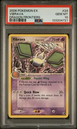 Vibrava 24/101 EX Dragon Frontiers PSA 10 Gem Mint Pokemon Card - Image 1
