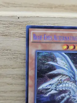 Blue-Eyes Alternative White Dragon Secret Rare 1st Edition Yugioh Card TCG (52) - Image 2