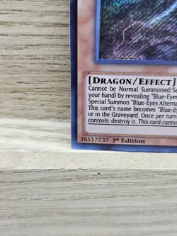 Blue-Eyes Alternative White Dragon Secret Rare 1st Edition Yugioh Card TCG (52) - Image 3