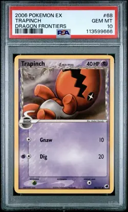 Trapinch 68/101 EX Dragon Frontiers PSA 10 Gem Mint Pokemon Card - Image 1