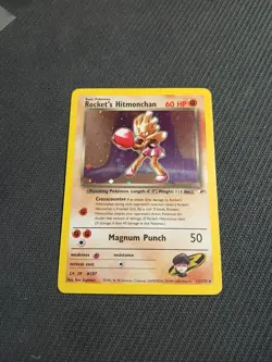 Rocket's Hitmonchan 11/132 - Holo Rare - Gym Heroes Pokemon TCG card - LP - Image 1