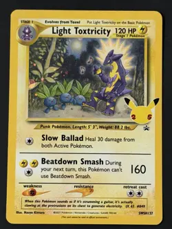 Light Toxtricity SWSH137 - Celebrations 25th Black Star Promo - Pokemon Card LP - Image 1