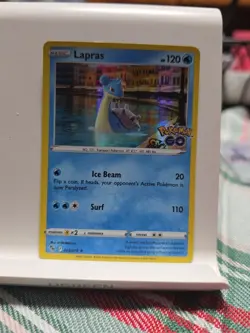 Pokemon Lapras 23/78 Pokemon Go Ultra Rare Holo Card + Top Loader - Image 1