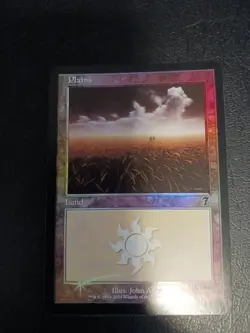 Magic The Gathering MTG 7th Edition Plains Foil 344/350 John Avon 2001 LP - Image 1