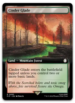 Cinder Glade (Extended Art) #490 (NM) Fallout PIP Magic MTG - Image 1