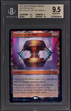 2017 MTG Magic Chalice of Void Masterpiece Series Aether Revolt BGS 9.5 Gem Mint - Image 1