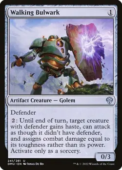 NM Foil Walking Bulwark, MTG, Dominaria United, Magic the Gathering, 241 - Image 1