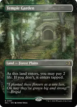 Temple Garden x1 MTG Magic the Gathering - Lorwyn Eclipsed Borderless - Image 1