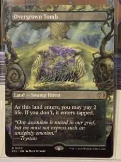 Overgrown Tomb (Borderless) Lorwyn Eclipsed Regular MTG NM - Image 1
