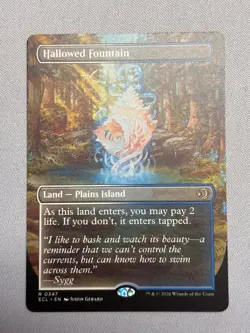 Hallowed Fountain (Borderless) Lorwyn Eclipsed MTG NM - Image 1