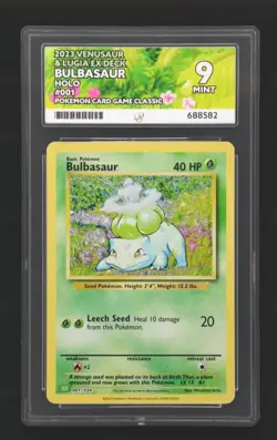 Pokemon Bulbasaur Holo Card 001/034 CLV Classic Collection - Image 1