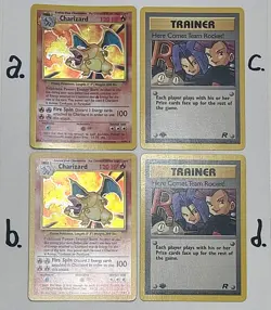 4 NM/MINT Pokemon • 1st Edition Here Comes Team Rocket • Unlimited Charizard - Image 1
