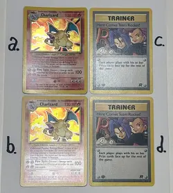 4 NM/MINT Pokemon • 1st Edition Here Comes Team Rocket • Unlimited Charizard - Image 2