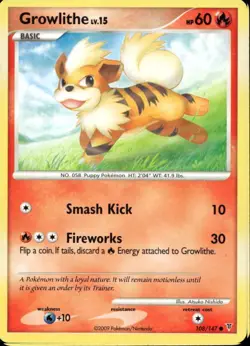 Growlithe 108/147 Common PT Supreme Victors Pokemon - Image 1