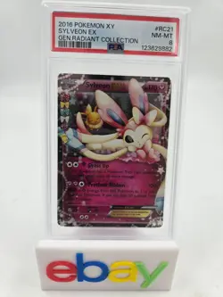 2016 Pokemon XY Sylveon EX Radiant Collections RC21/RC32 PSA 8 - Image 1