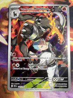 Team Rocket's Houndoom Illustration Rare 191/182 Pokemon Destined Rivals - Image 1