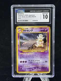 Slowking Holo #199 Japanese Neo Genesis 2000 Pokemon CGC 10 w Swirl 👑 🌀 - Image 1