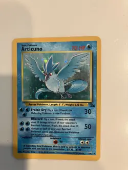 Articuno 2/62 Pokemon Fossil Holo Rare Lightly Played - Image 1