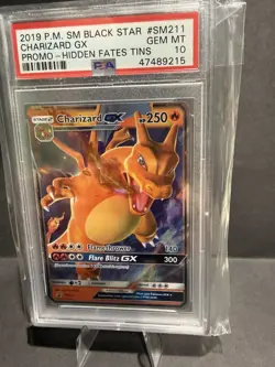 2019 Pokemon Charizard GX SM211 HOLO Hidden Fates Promo PSA 10 - Image 1
