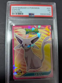 2016 MARUMIYA POKEMON #23 ESPEON STICKERS PSA5 - Image 1