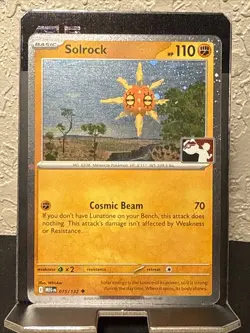 Pokemon TCG Solrock Cosmos Holo Prize Pack Series 8 MEG 075/132 NM - Stamped - Image 1